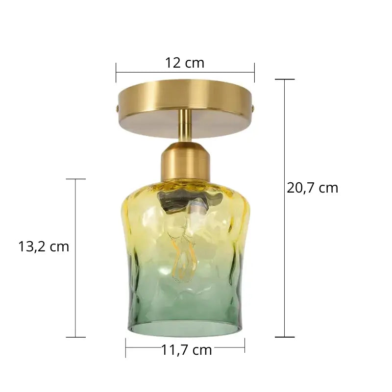 Luminária de Teto Nórdica em Vidro Retrô - Ilúmine Decor