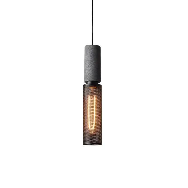 Luminária de Teto Pendente Cimento Queimado Estilo Industrial - Ilúmine Decor