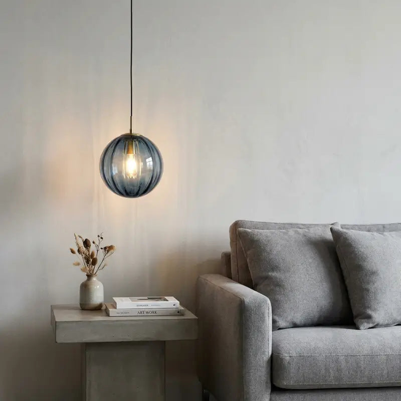 Luminária de Teto Pendente Nórdica Bola de Vidro - Ilúmine Decor