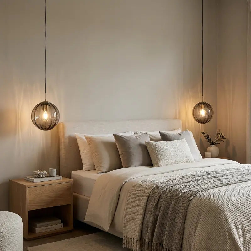 Luminária de Teto Pendente Nórdica Bola de Vidro - Ilúmine Decor