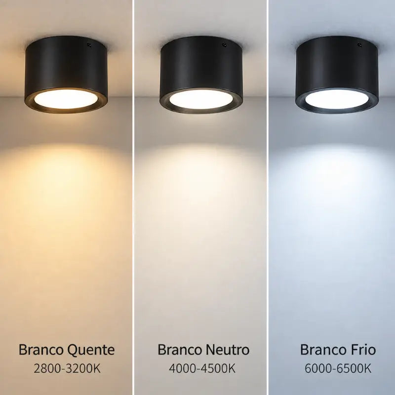 Luminária de Teto Plafon LED de Sobrepor Moderno Ilúmine Decor