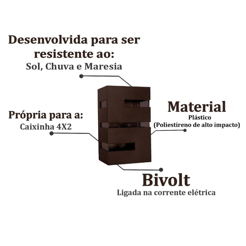 Luminária para Área Externa Frisada - Ilúmine Decor