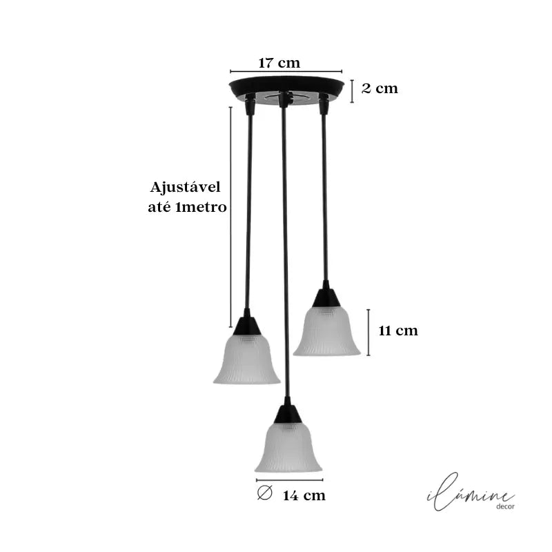 Lustre Pendente Sinos para Cozinha - Ilúmine Decor