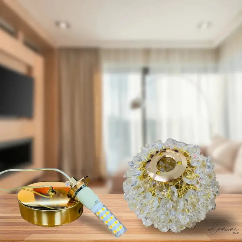 Pendente de Teto Sofisticado Dourado - Ilúmine Decor