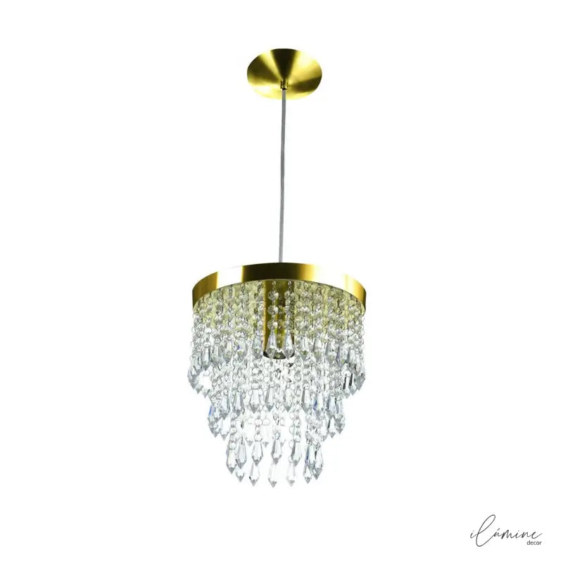 Pendente de Teto em Cristal Ajustável com Fio Deslocável - Ilúmine Decor