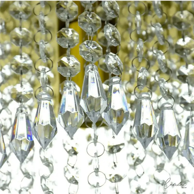 Pendente de Teto em Cristal Ajustável com Fio Deslocável - Ilúmine Decor