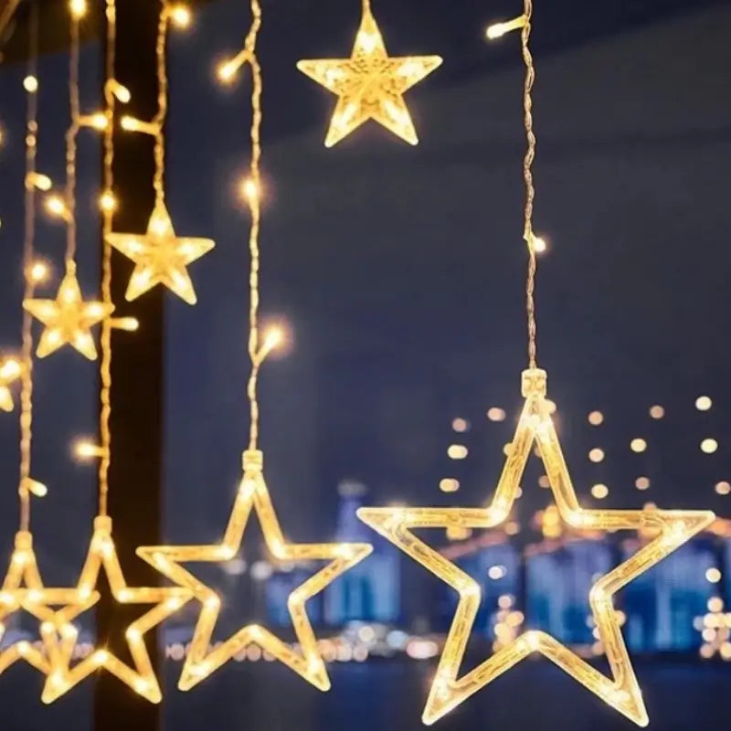 Pisca Pisca Cascata de Natal Estrela 3m 110V - Ilumine Decor
