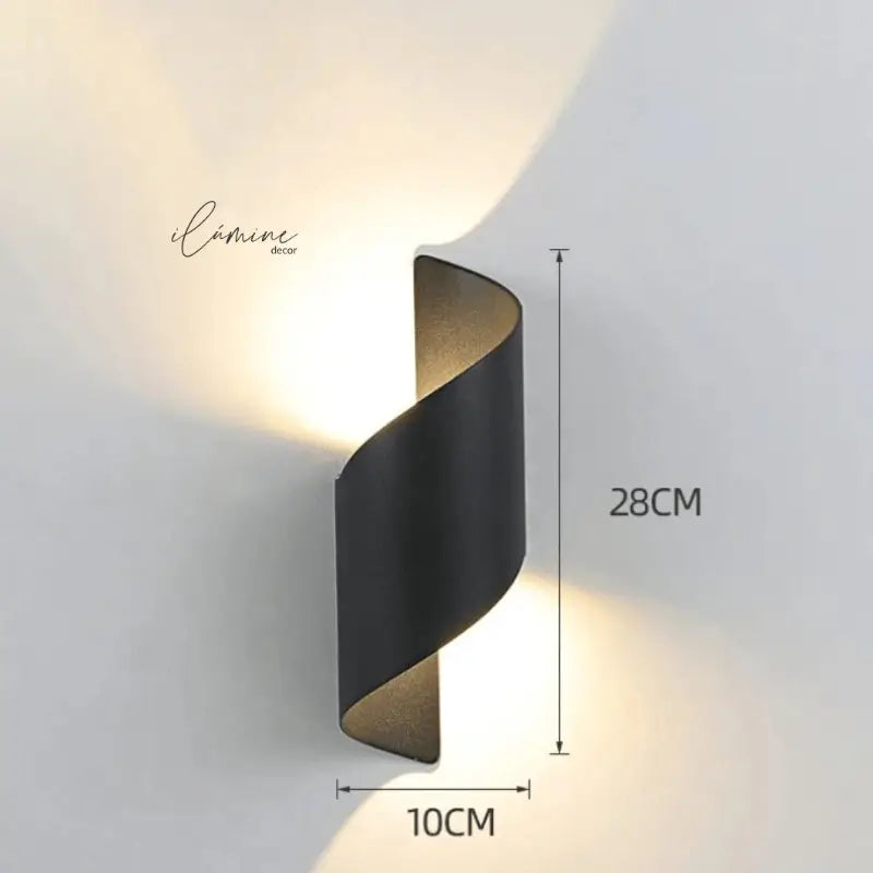 Arandela Externa de Parede Led Espiral - Ilúmine Decor