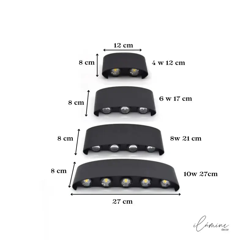 Arandela Externa Led em Alumínio à Prova d'água - Ilúmine Decor