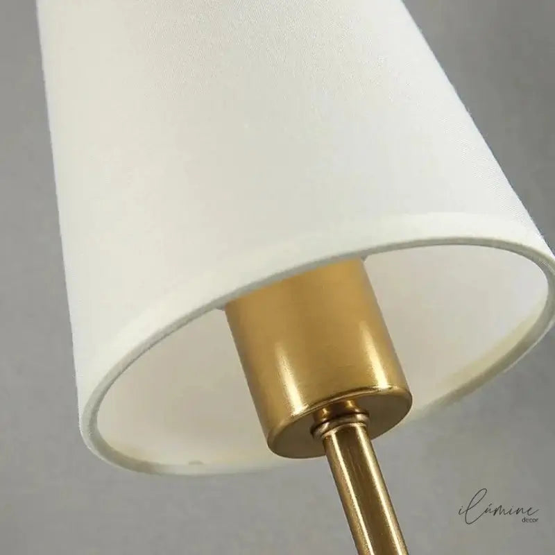 Arandela de Parede Interna Abajur Retrô Metal e Linho - Ilúmine Decor