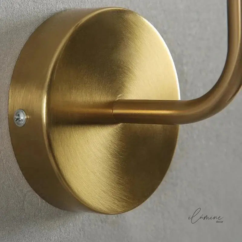 Arandela de Parede Interna Abajur Retrô Metal e Linho - Ilúmine Decor