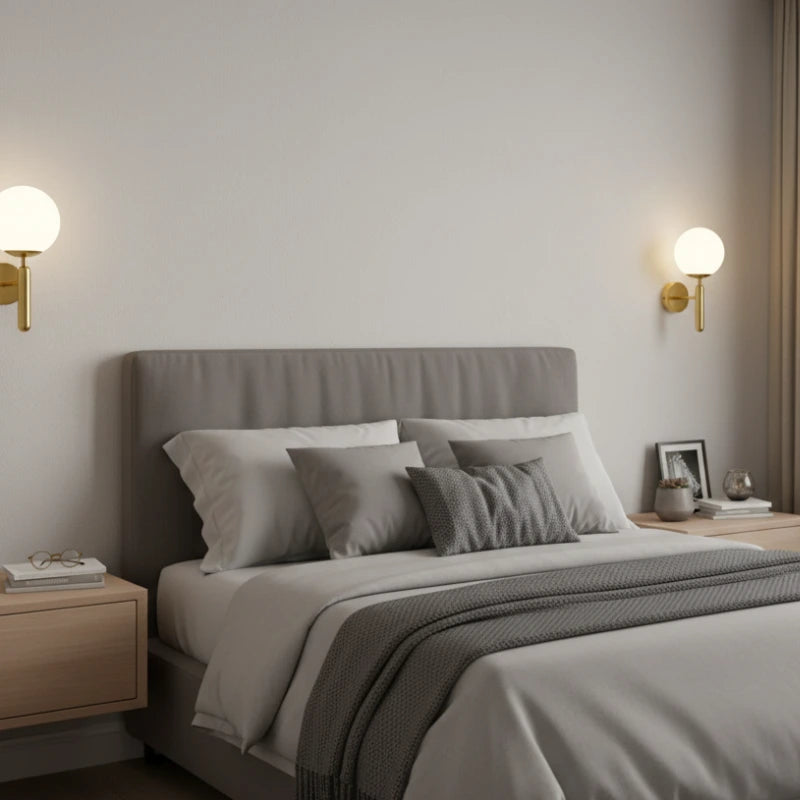 Arandela de Parede Moderna Dourada em Metal - Ilúmine Decor