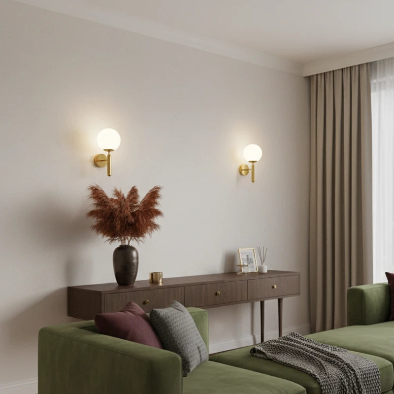 Arandela de Parede Moderna Dourada em Metal - Ilúmine Decor