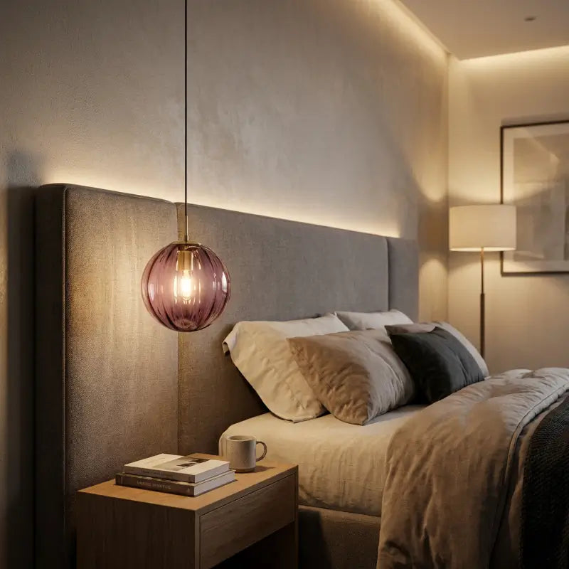 Luminária de Teto Pendente Nórdica Bola de Vidro - Ilúmine Decor