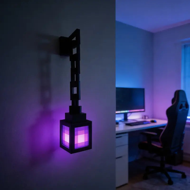 Luminária decorativa de parede efeito pixelado