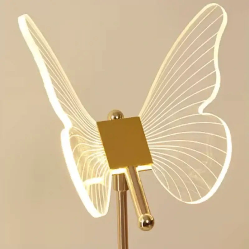 luminária de Mesa Decorativa Borboleta Nórdica 3 Tons de Luz - Ilúmine Decor