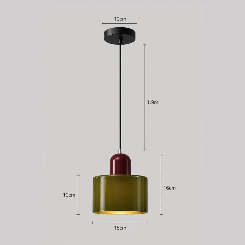Luminária de Teto Pendente Nórdica em Vidro Cores