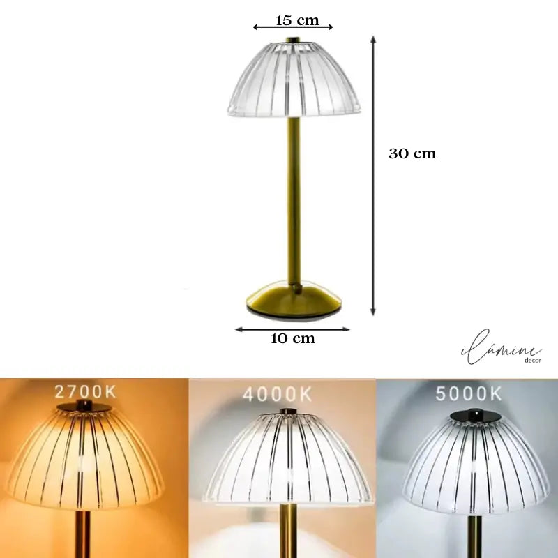 Luminária de Mesa Vintage Sem Fio - Ilúmine Decor