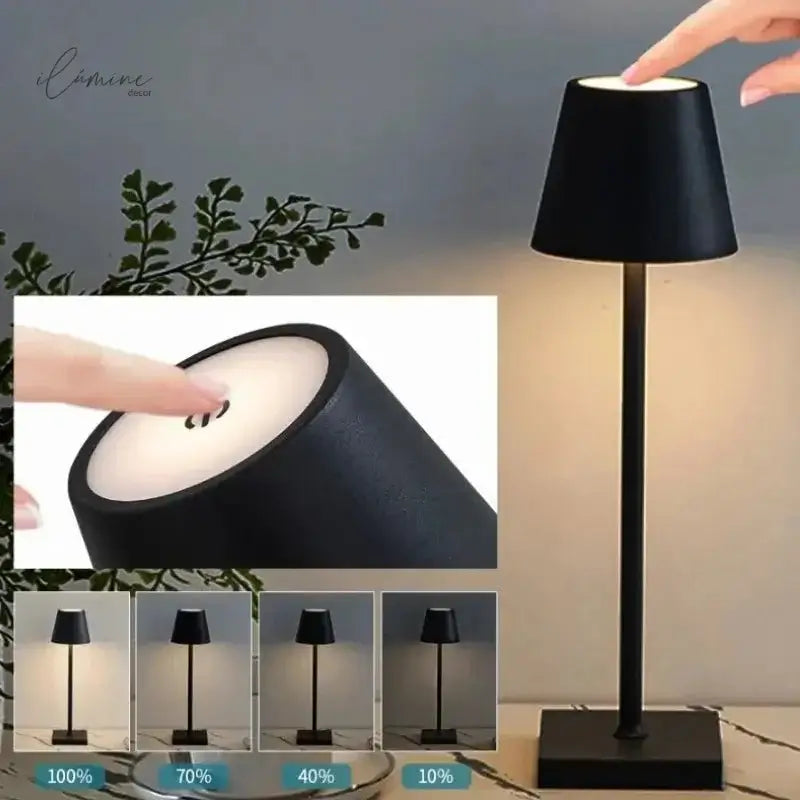 Luminária de Mesa Sem Fio Decorativa Dimerizável - Ilúmine Decor