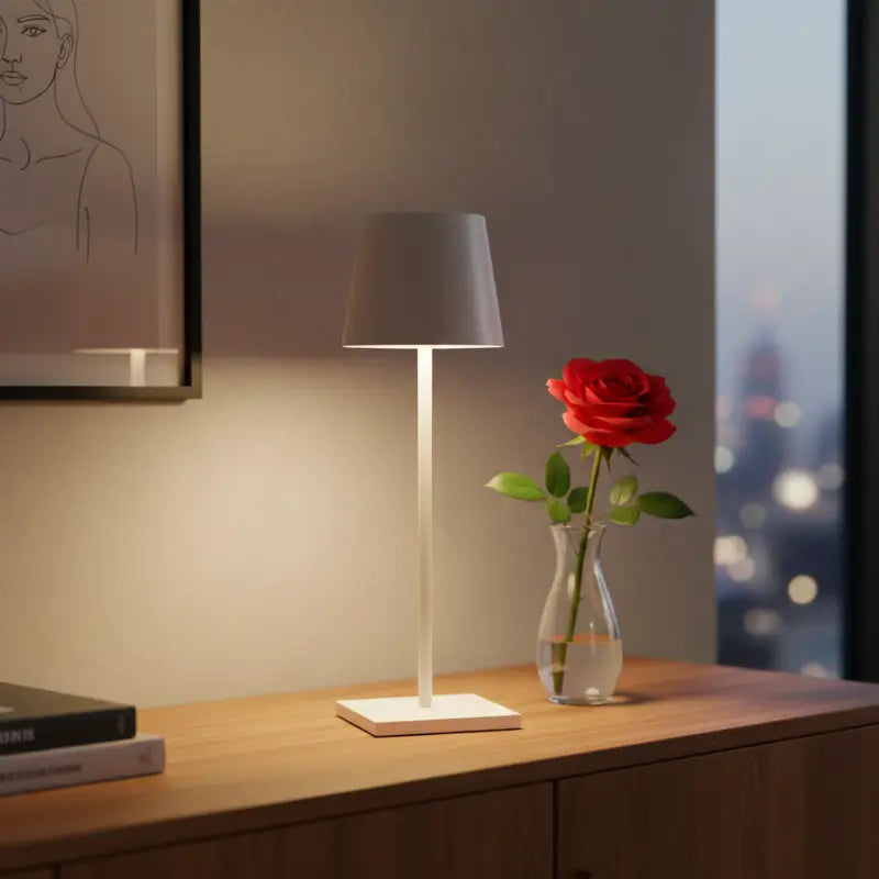 Luminária de Mesa Sem Fio Decorativa Dimerizável - Ilúmine