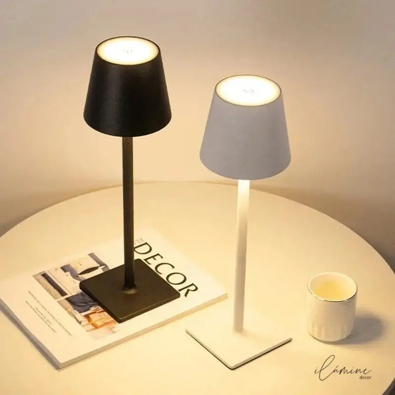 Luminária de Mesa Sem Fio Decorativa Dimerizável - Ilúmine Decor
