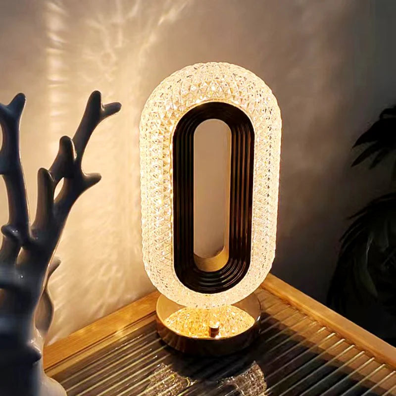 Luminária de Mesa Decorativa Oval - Ilúmine Decor