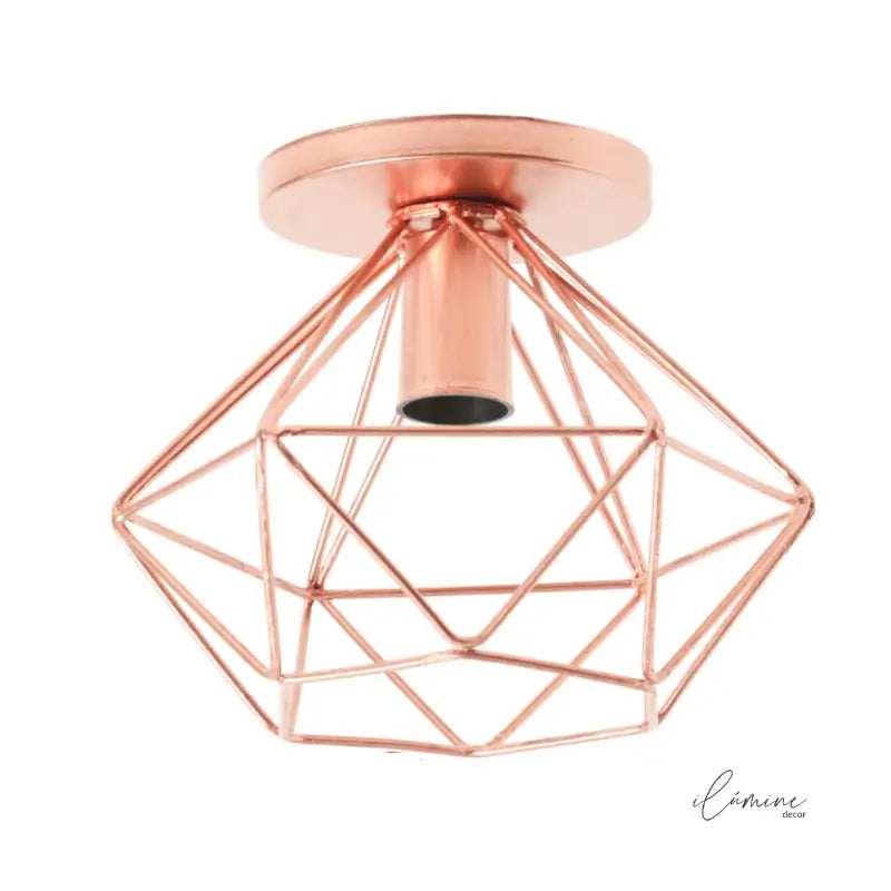 Luminária de Teto Diamante Aramado - Ilúmine Decor