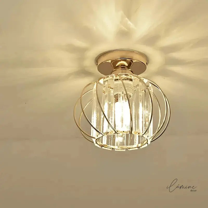 Luminária de Teto Decorativa Cúpula em Vidro - Ilúmine Decor
