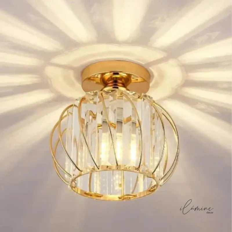 Luminária de Teto Decorativa Cúpula em Vidro - Ilúmine Decor