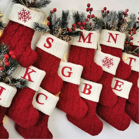 Decoração de Natal Meia com Letra do Alfabeto - Ilúmine Decor