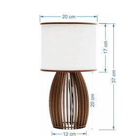 Abajur Para Quarto Cúpula de Linho -  Ilúmine Decor