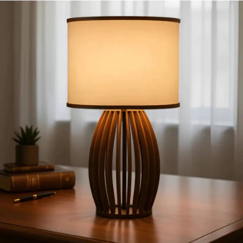 Abajur Para Quarto Cúpula de Linho -  Ilúmine Decor