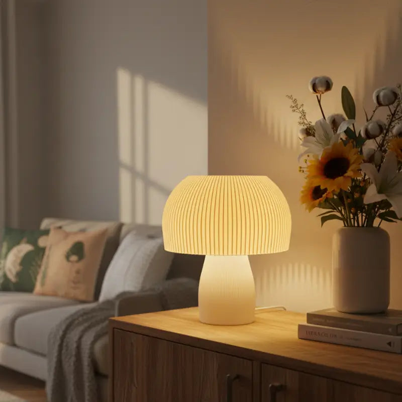 Abajur de Mesa Cogumelo Minimalista - ilumine Decor