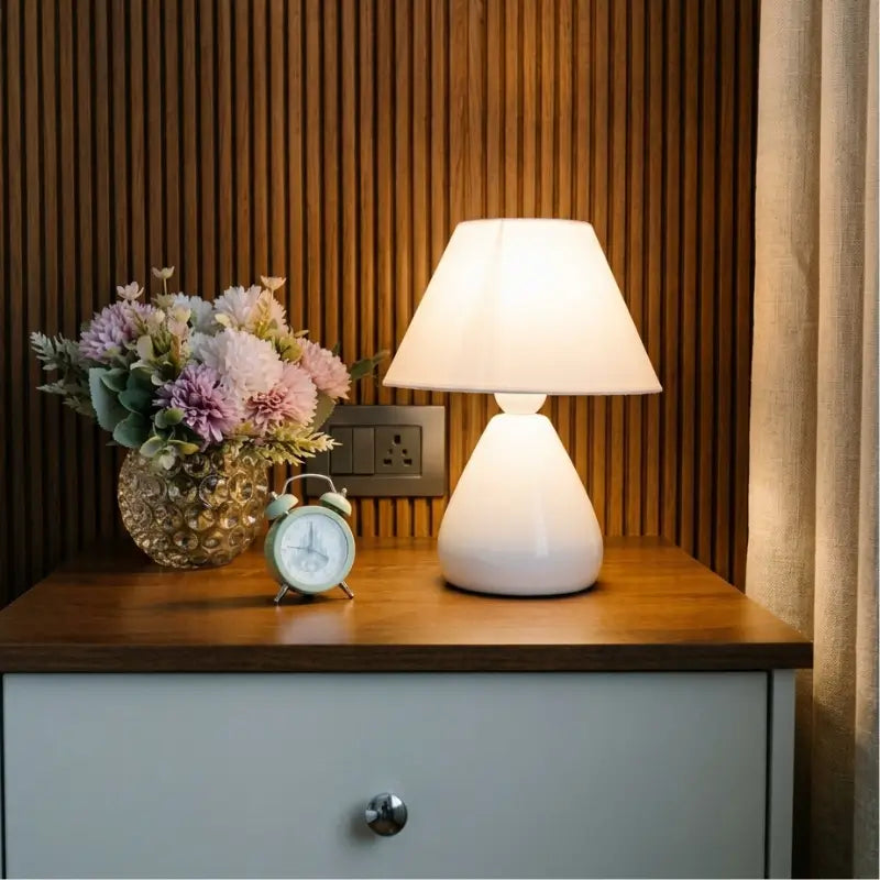 Abajur de Mesa Gota em Cêramica Para Quarto - Ilúmine Decor