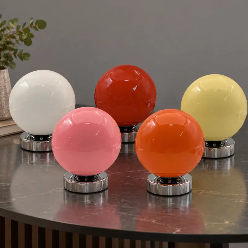 Abajur de Mesa Retro com Cpula de Vidro Murano e 3 Tons de Luz