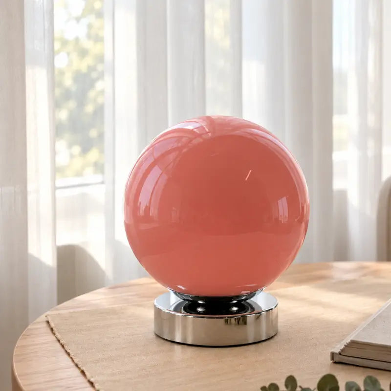 Abajur de Mesa Retro com Cpula de Vidro Murano e 3 Tons de Luz