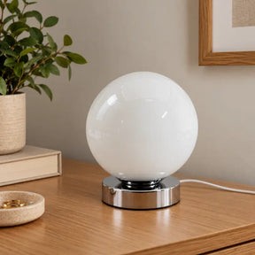 Abajur de Mesa Retro com Cpula de Vidro Murano e 3 Tons de Luz