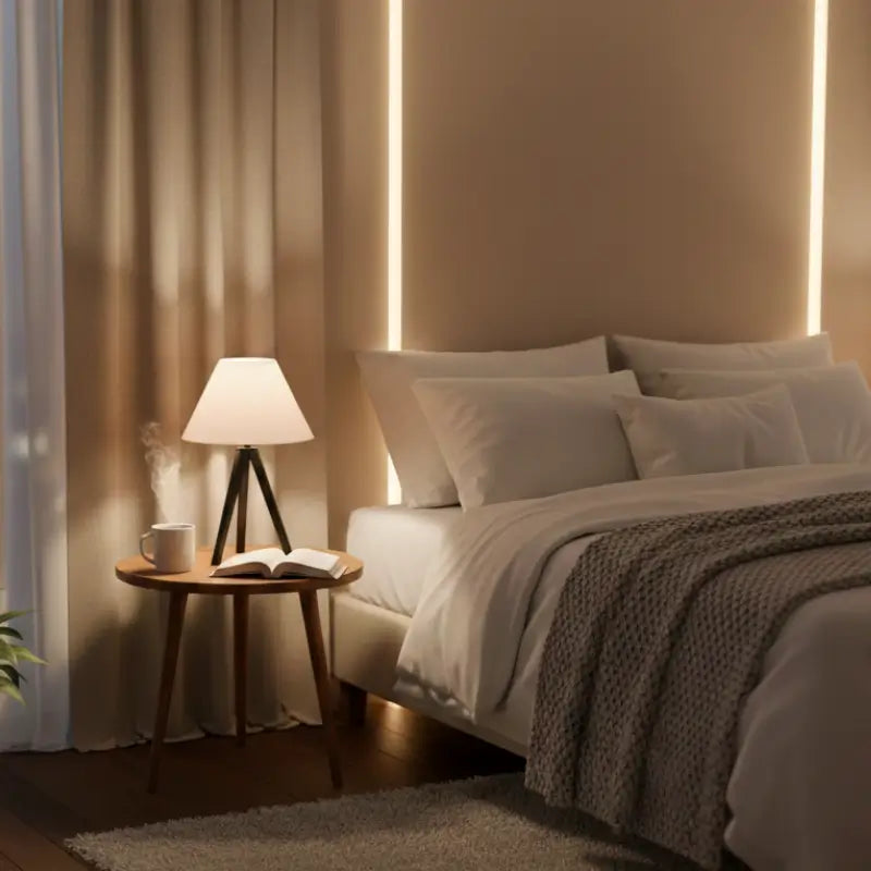 Abajur de Mesa em Madeira Tripé para Quarto - Ilúmine Decor