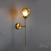 Arandela de Parede Nórdico Metal e Vidro Ilúmine Decor