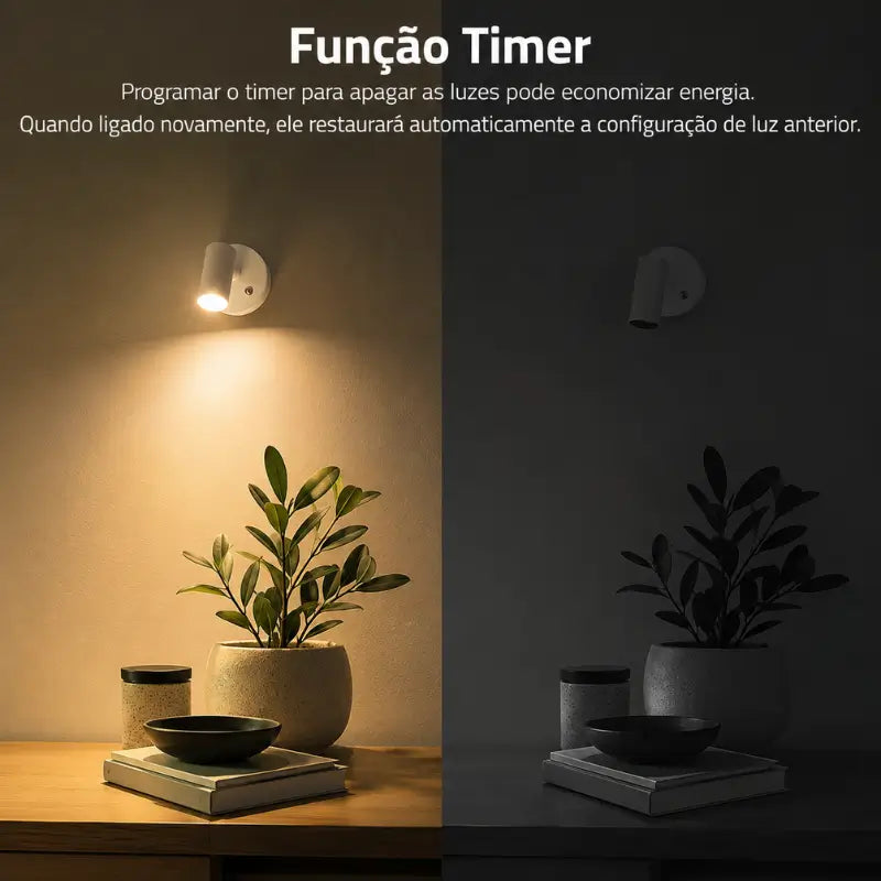 Arandela Sem fio Led Recarregável- Ilúmine Decor