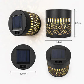 Arandela Solar LED Mandala Luz Quente IP65 para Jardim - Ilúmine Decor