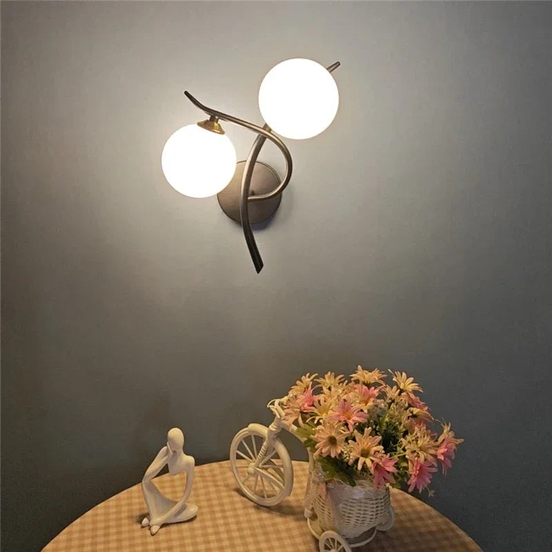 Arandela de Parede Bola de Vidro Moderna - Ilúminedecor
