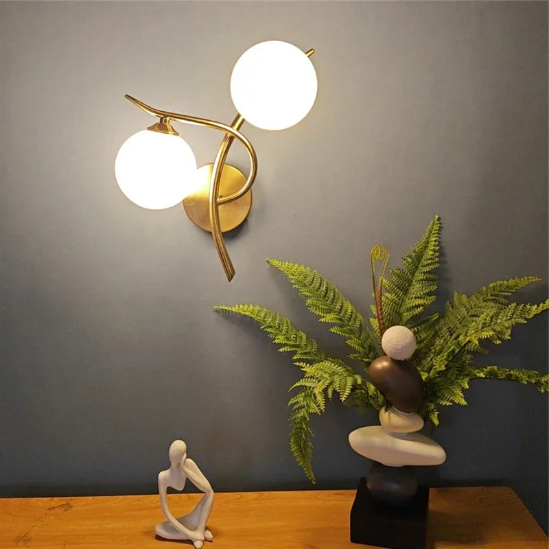 Arandela de Parede Bola de Vidro Moderna - Ilúminedecor