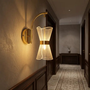Arandela de Parede Dourada 3 Cores de Luz Bivolt - Ilúmine Decor