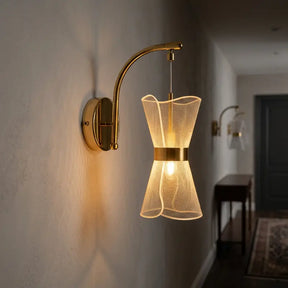 Arandela de Parede Dourada 3 Cores de Luz Bivolt - Ilúmine Decor