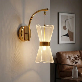 Arandela de Parede Dourada 3 Cores de Luz Bivolt - Ilúmine Decor