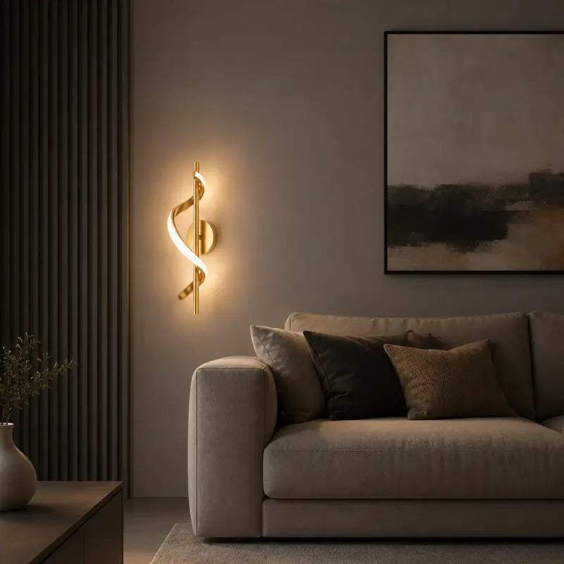 Arandela de Parede Espiral LED de Quarto - Ilumine Decor