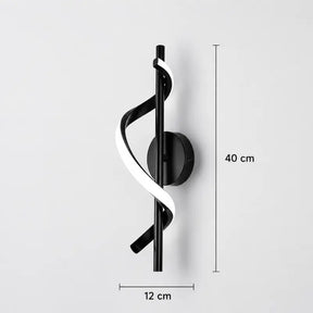 Arandela de Parede Espiral LED de Quarto - Ilumine Decor