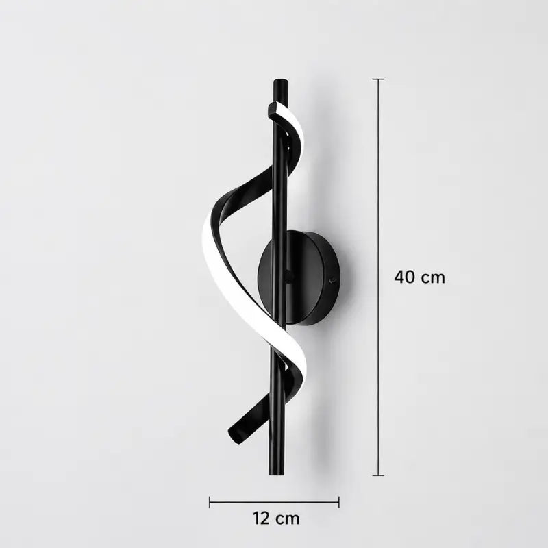 Arandela de Parede Espiral LED de Quarto - Ilumine Decor