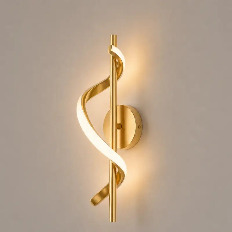 Arandela de Parede Espiral LED de Quarto - Ilumine Decor